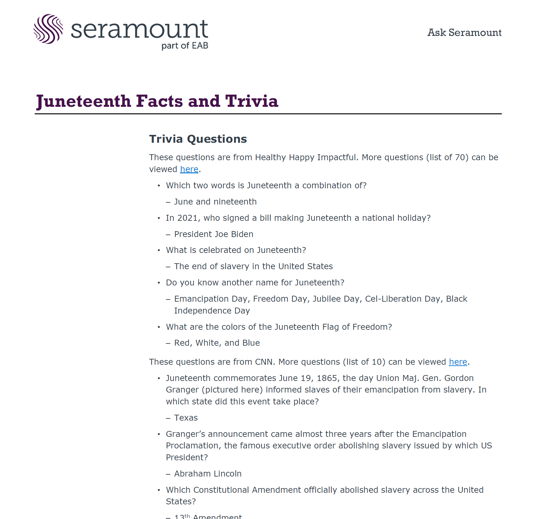 Juneteenth Facts and Trivia