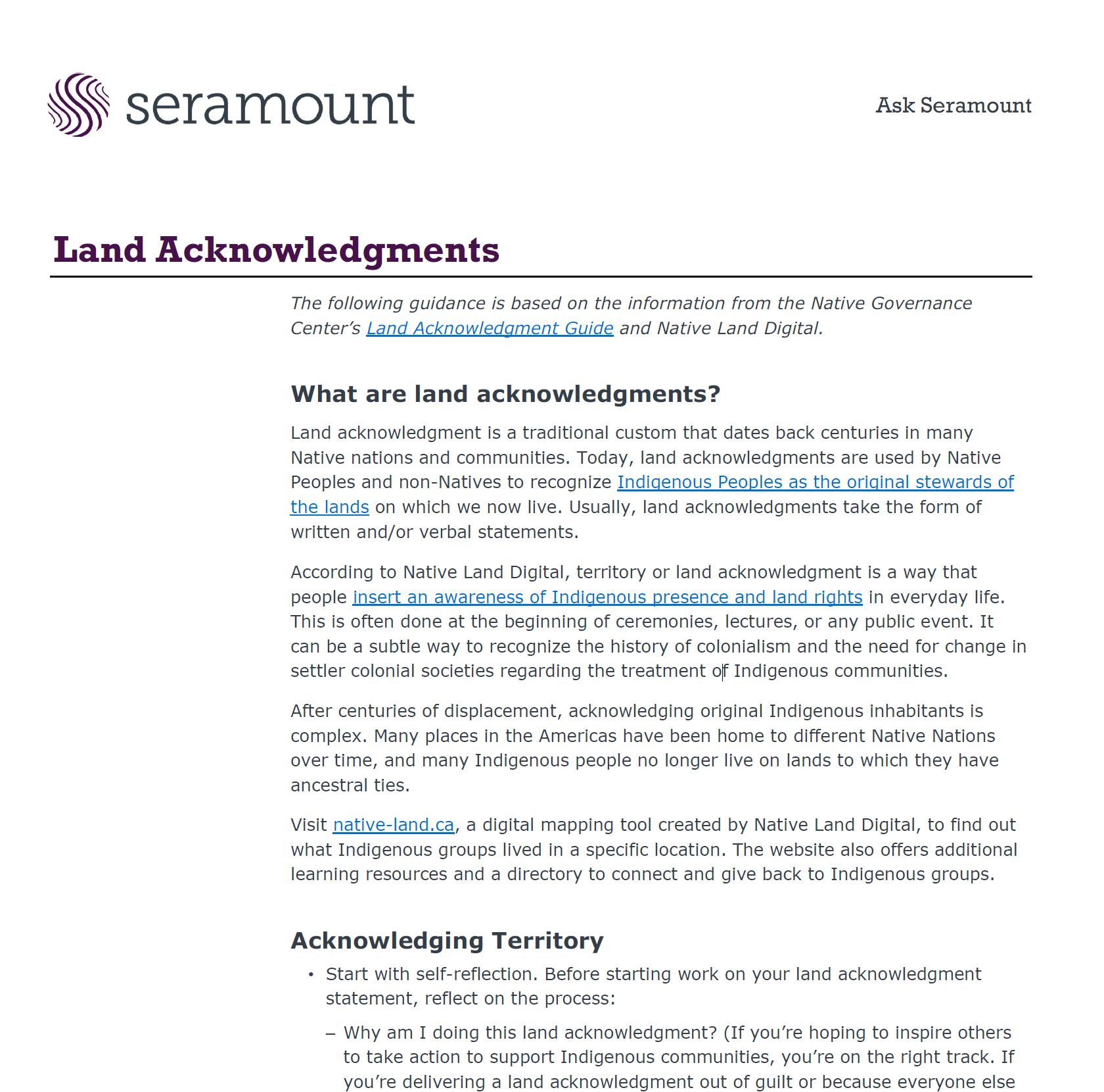 Land Acknowledgments