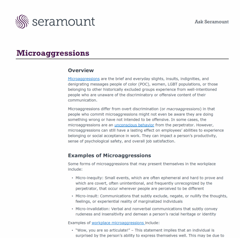 Microaggressions: Recognizing and Addressing Everyday Bias at Work