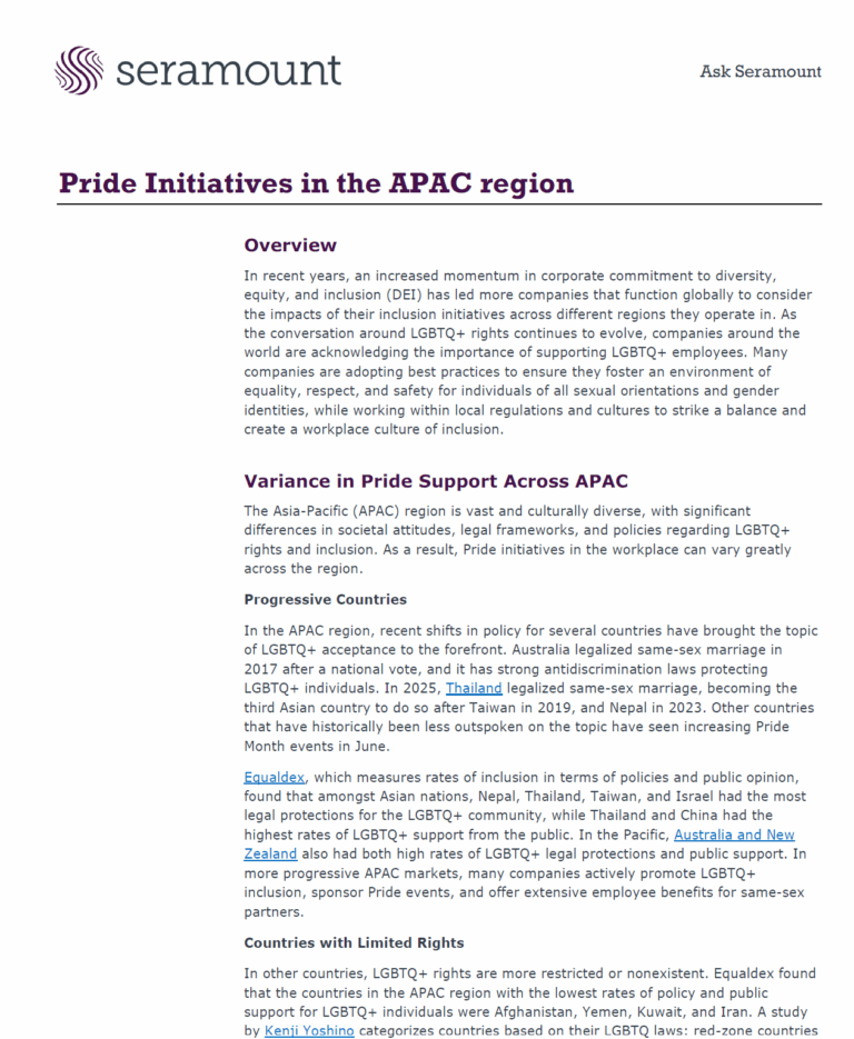 Pride Initiatives in the APAC Region: