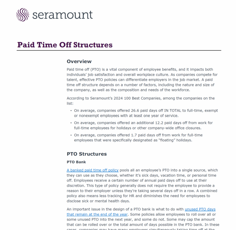 Paid Time Off Structures: Trends and Best Practices for a Modern Workforce