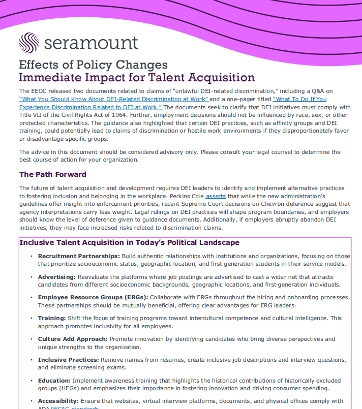 Effects of Policy Changes: Immediate Impact for Talent Acquisition